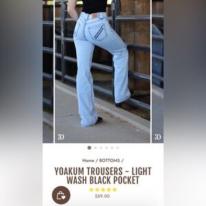 Ranch Dressn Yoakum Trousers - Light Wash Black Pocket